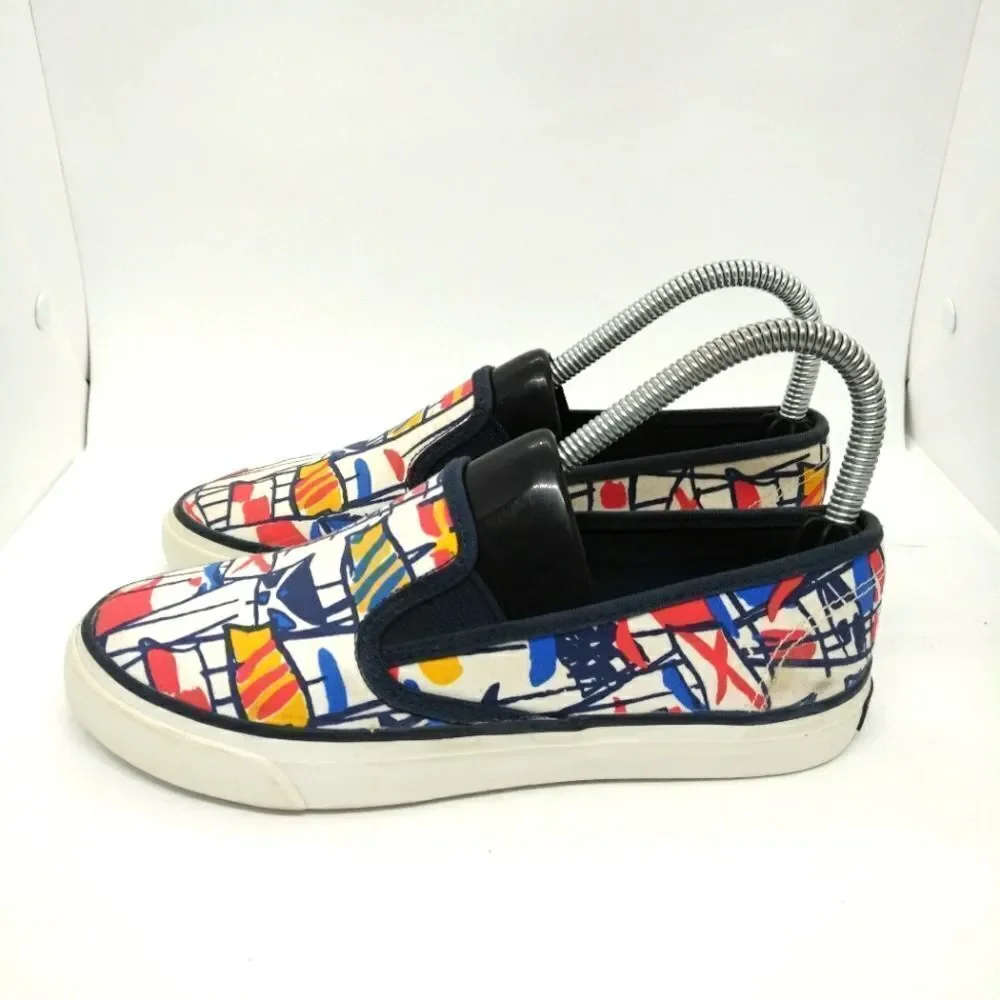 Sperry Top Sider‎ Seaside Signal Flag Slip On Sneakers Shoes Women's Size 5.5 M